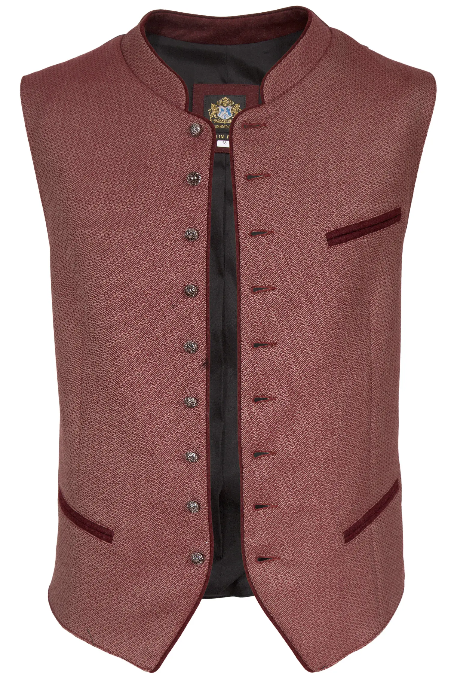 Herren Trachtenweste Thomas in bordeaux