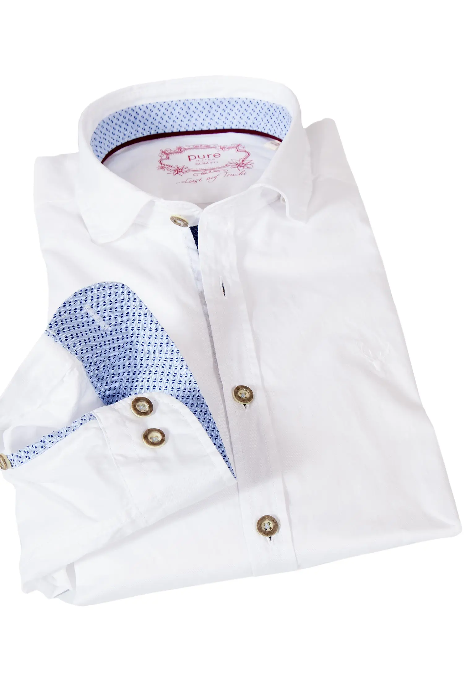 pure-trachtenhemd-weiss-1512-1313-ws3-19-09b-9112-a Herren Trachtenhemd weiß von pure mit blau