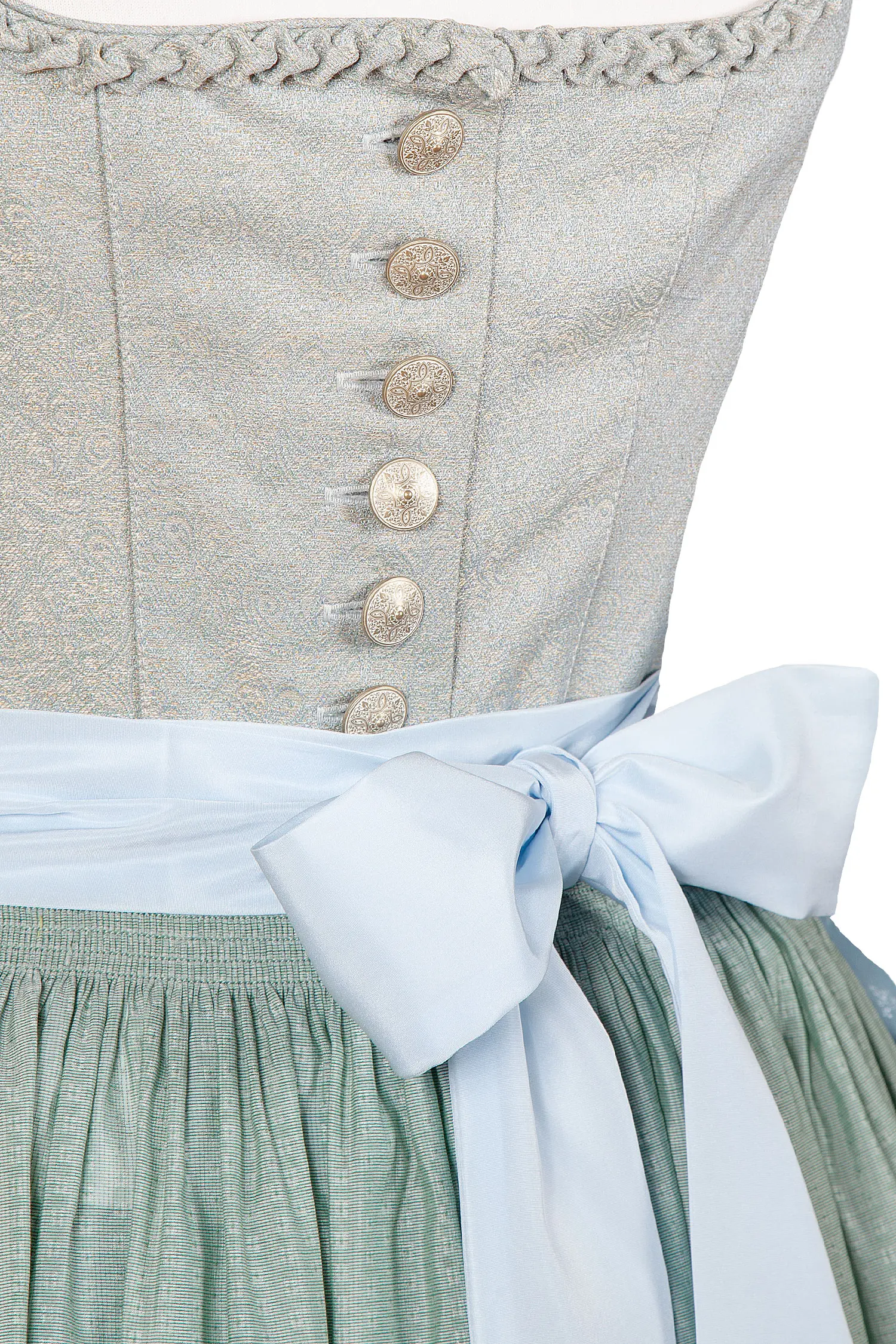Extravagantes Dirndl Pillersee mit auffallendem Mieder - Detail Mieder
