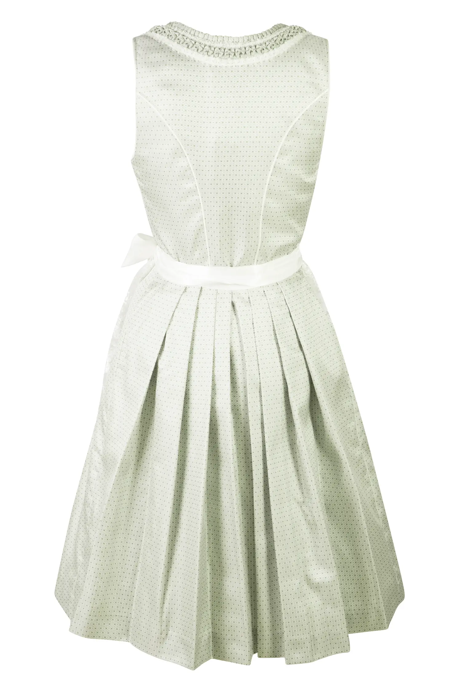 Dirndl Inka in hellgrün mit aufregenden Details - Rückansicht