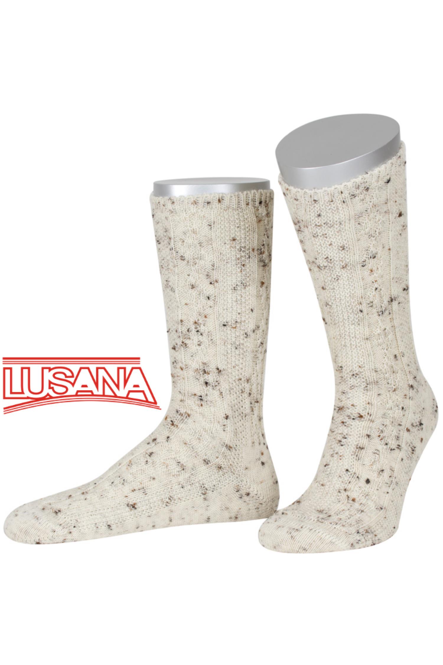 Lusana Trachtensocken Natur
