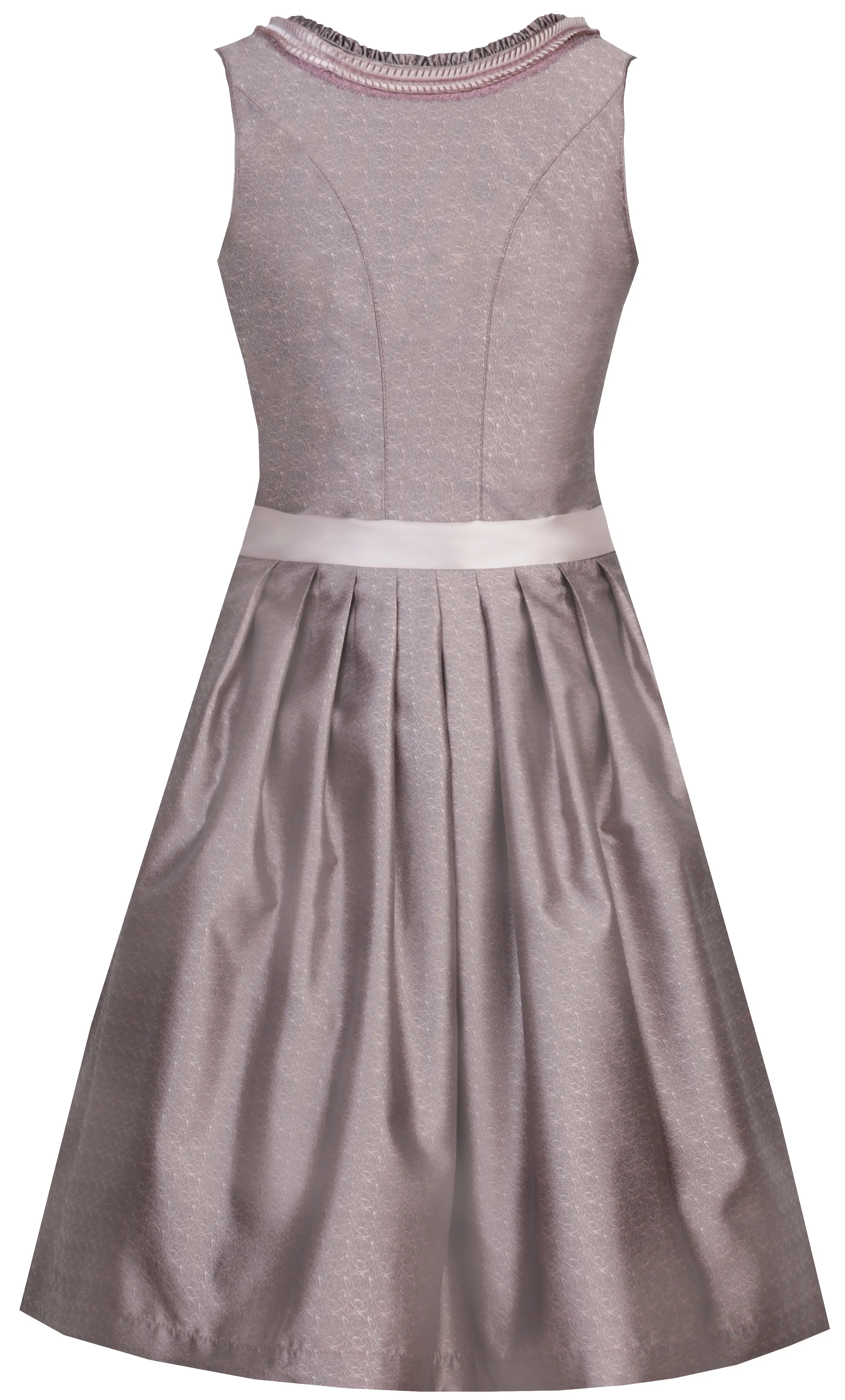 Dirndl Mette in altrose mit Glitzerschürze - Rückansicht