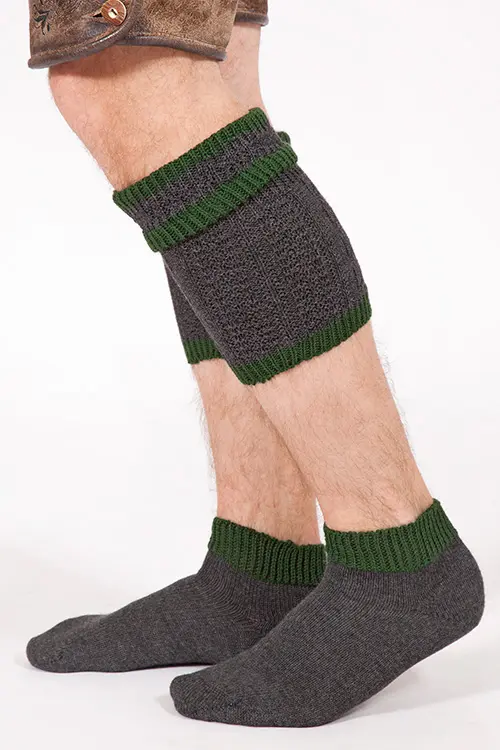 Trachten Loferl für Herren in anthrazit und tanne