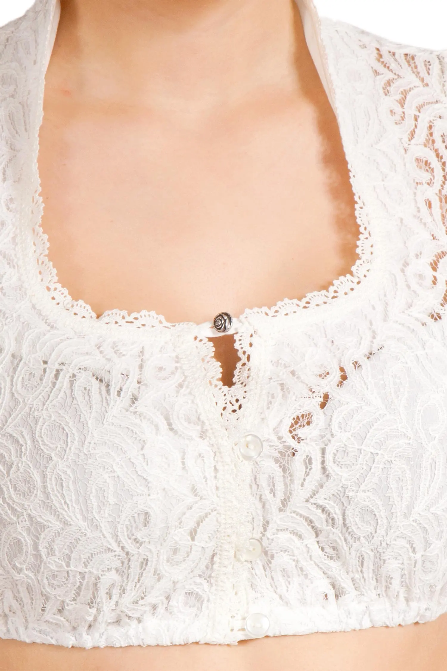 spitzen-dirndlbluse-creme-2570-0018-be3-17-01d-1882-b Retro Dirndlbluse in creme aus Spitze mit Stehkragen Detail