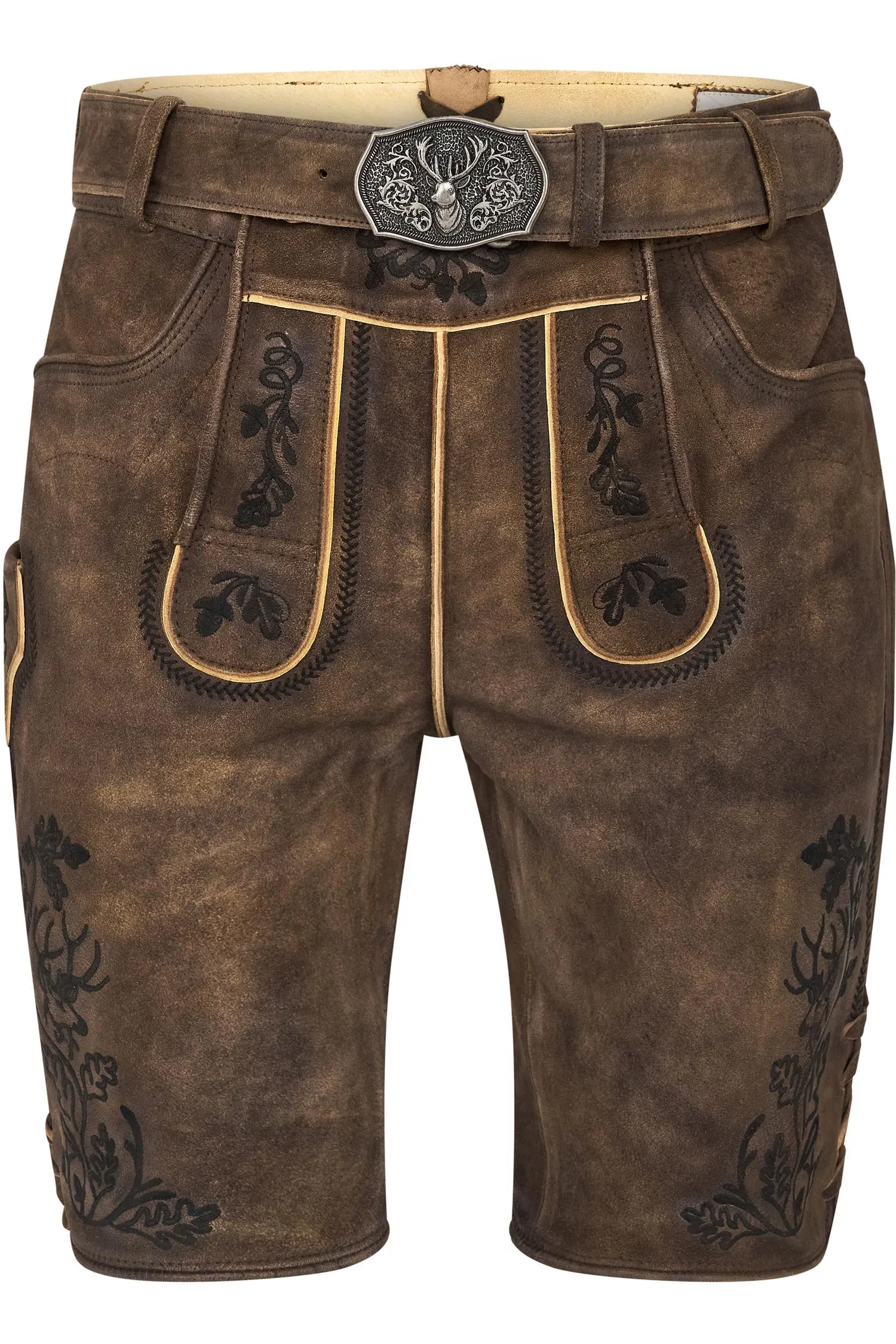 Lederhose Edgar von Gweih & Silk in Dunkelbraun Lederhose Edgar von Stockerpoint