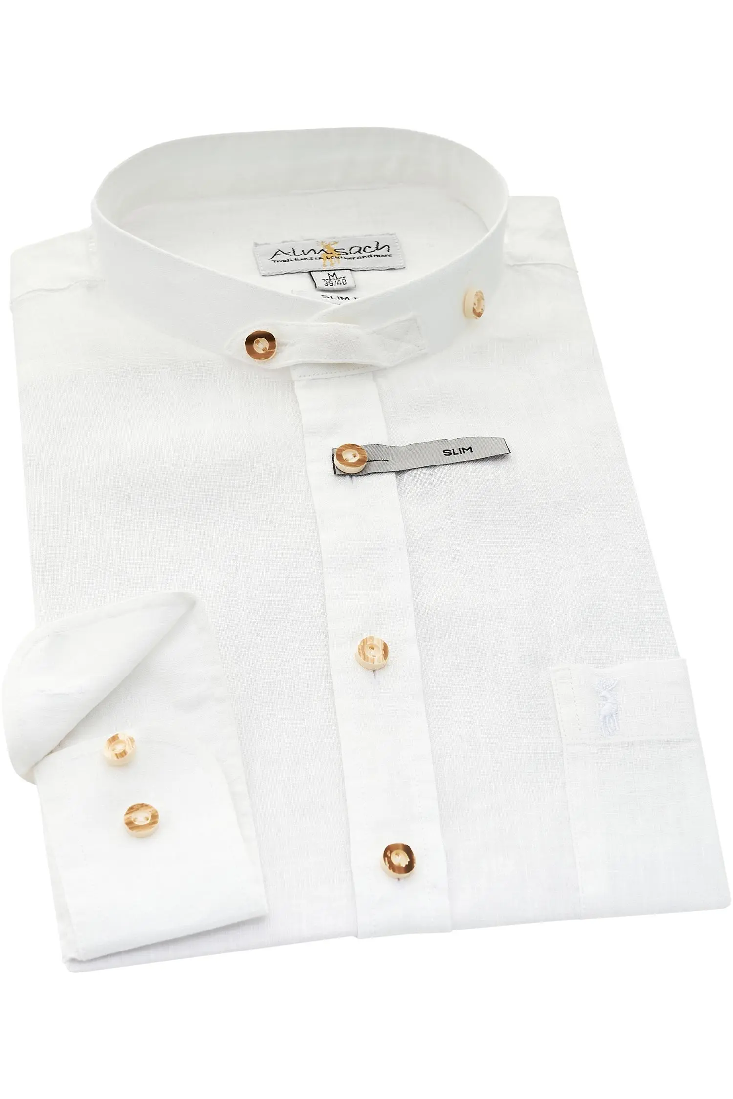 Weißes Almsach Leinenhemd