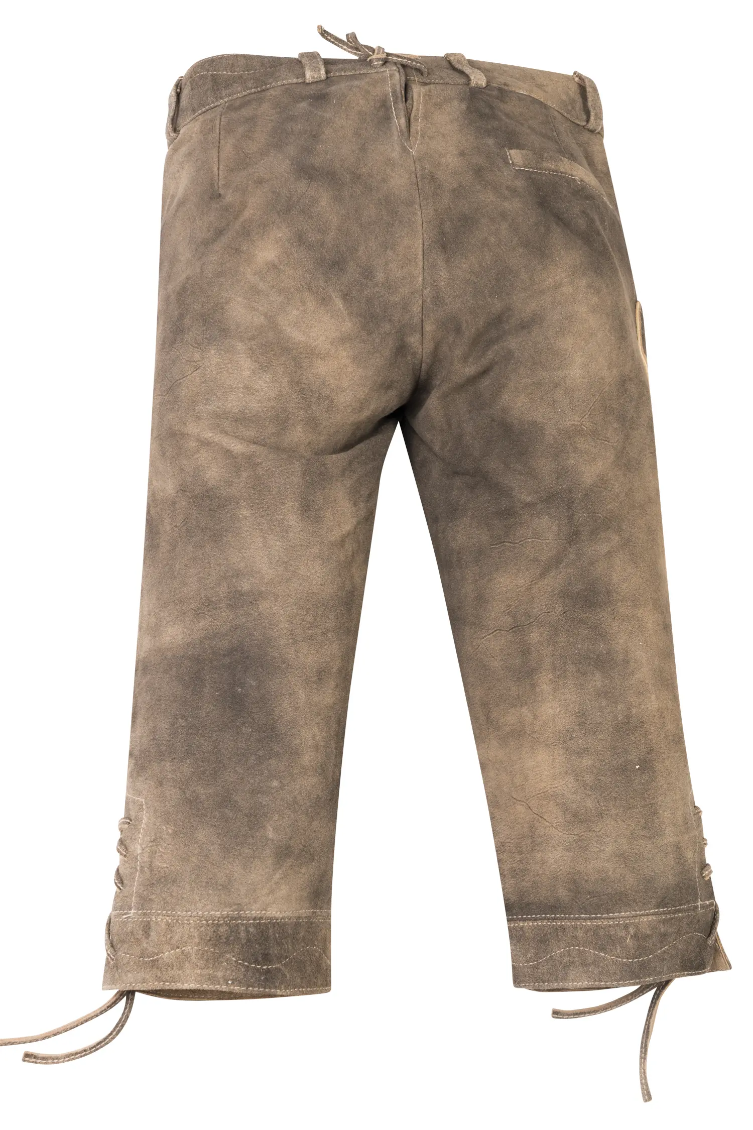 Kniebundlederhose Birka in dunklerem Braun - Rückansicht