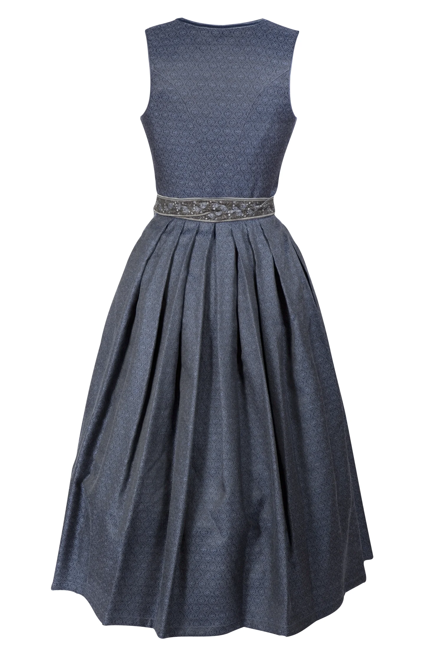 Elegantes Dirndl in dunkelblau - Rückansicht