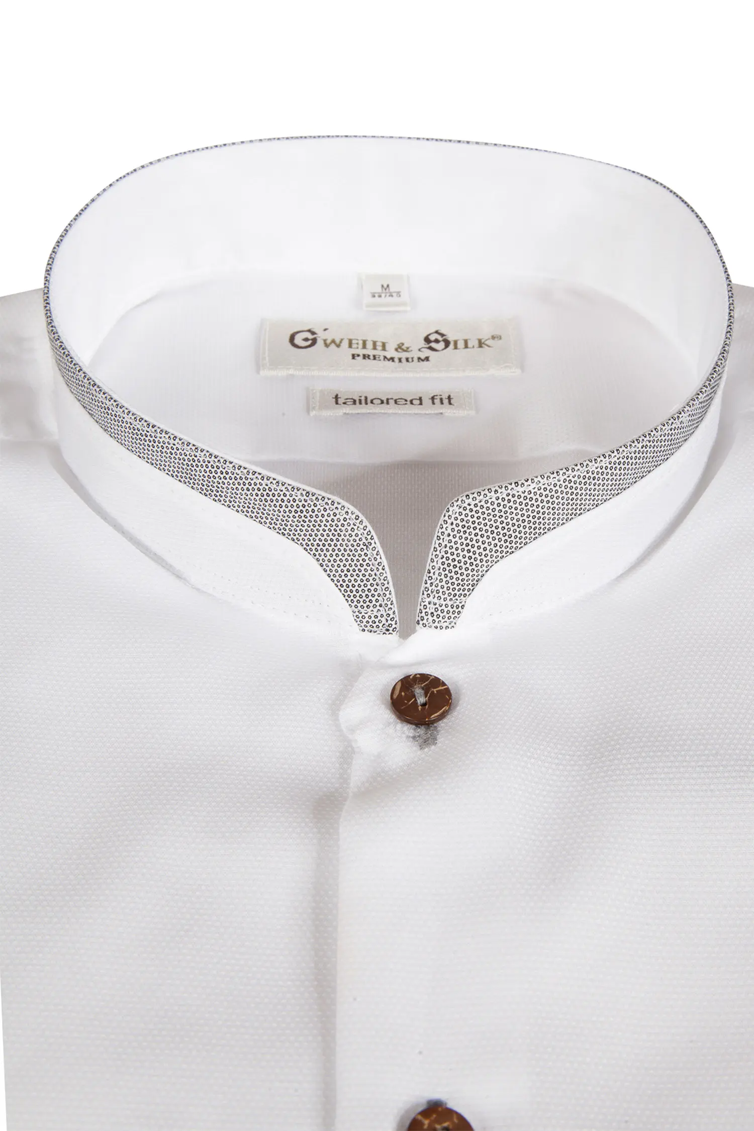 1508-0016-GR7-23-05-e7182b Trachtenhemd Simssee in weiß - Detail Kragen