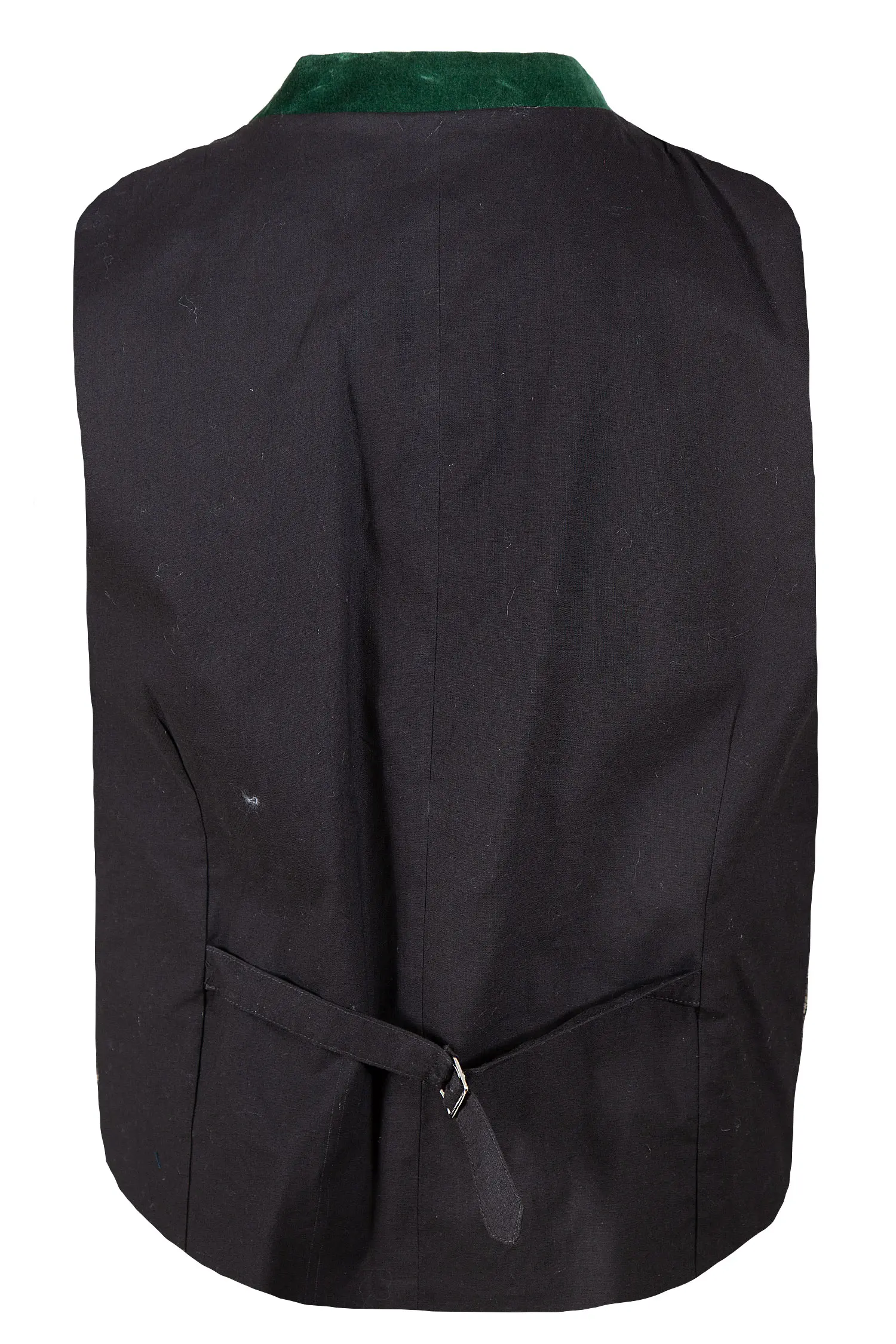 Herren Trachtenweste Leopold in tannengrün - Rückansicht