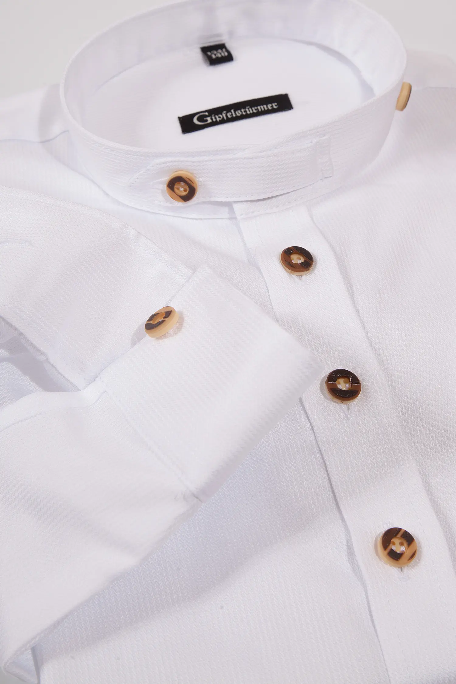 kinder-trachtenhemd-weiss-4721-1067-ws5-20-02b-4549-b Kinder Trachtenhemd weiß Stehkragen Struktur Detail