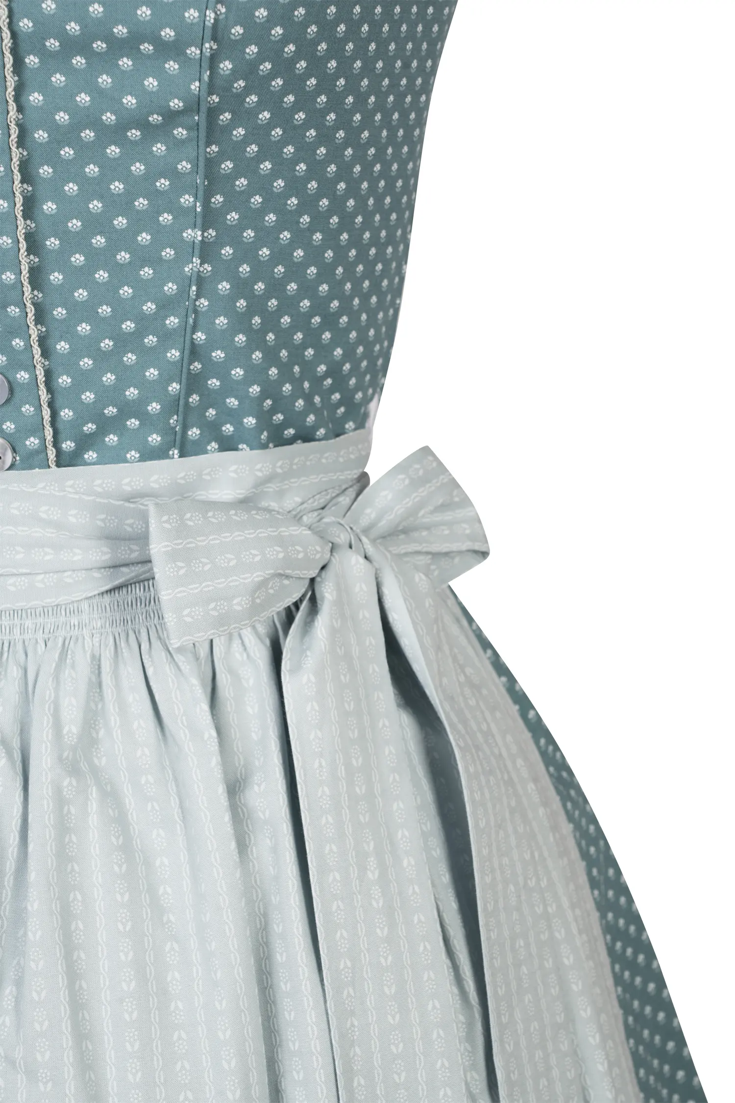 3091-1547-tk7-24-02-0604196 Dirndl Cornelia in petrol - Detail Mieder