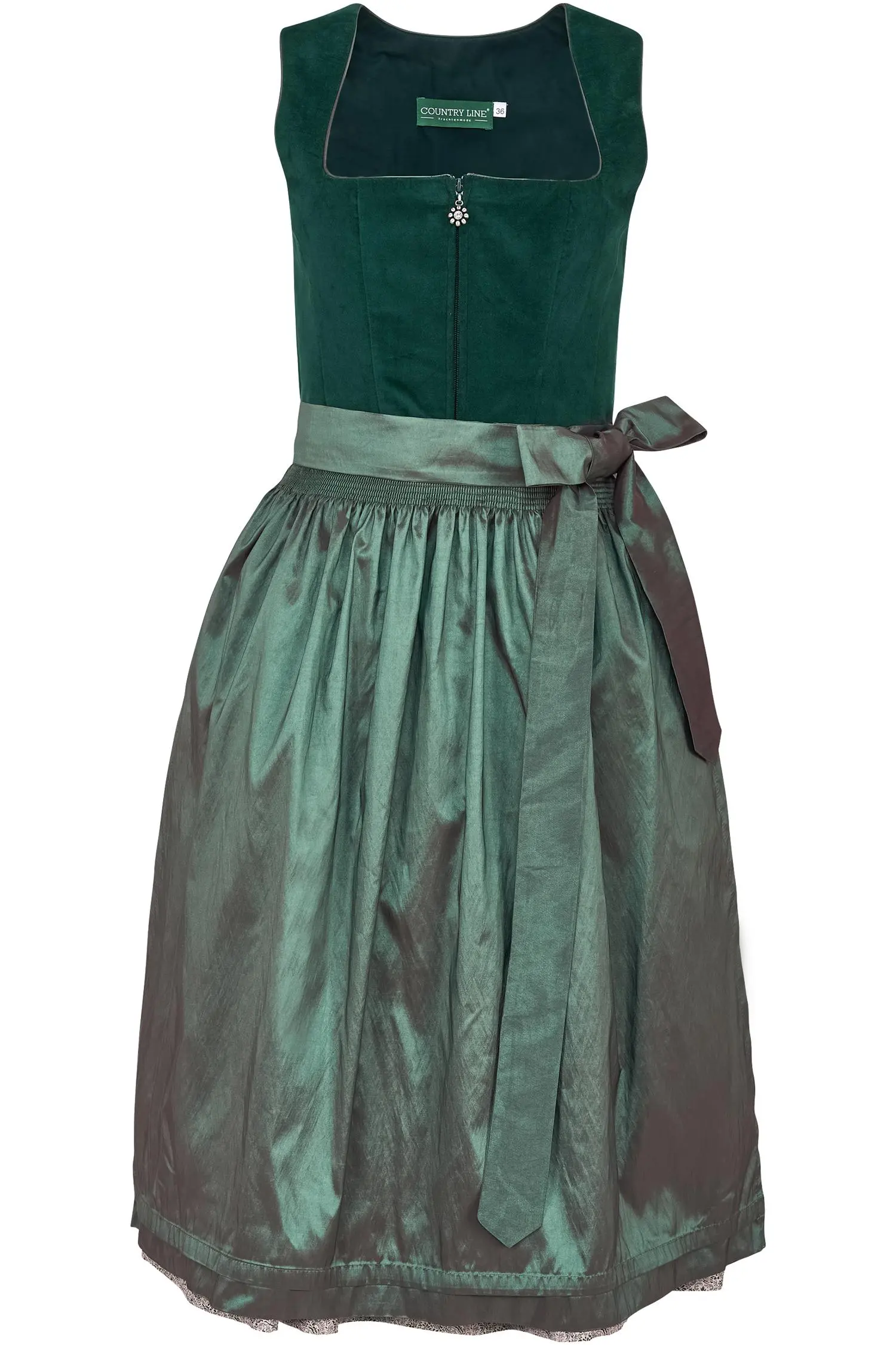 Country Line Dirndl in Dunkelgrün