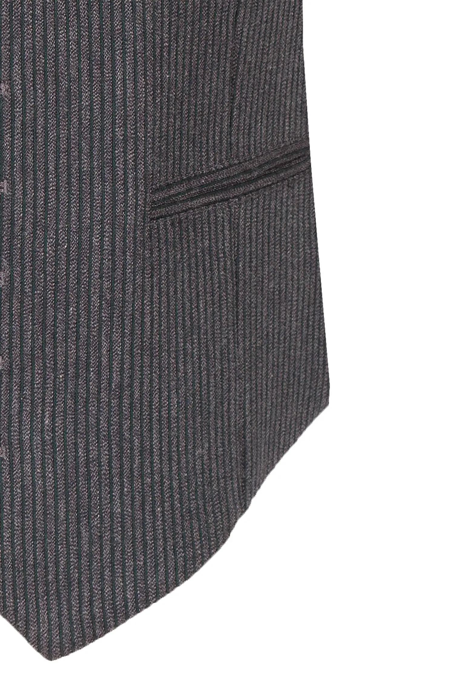 Herren Trachten Weste in grau und grün gestreift Detail