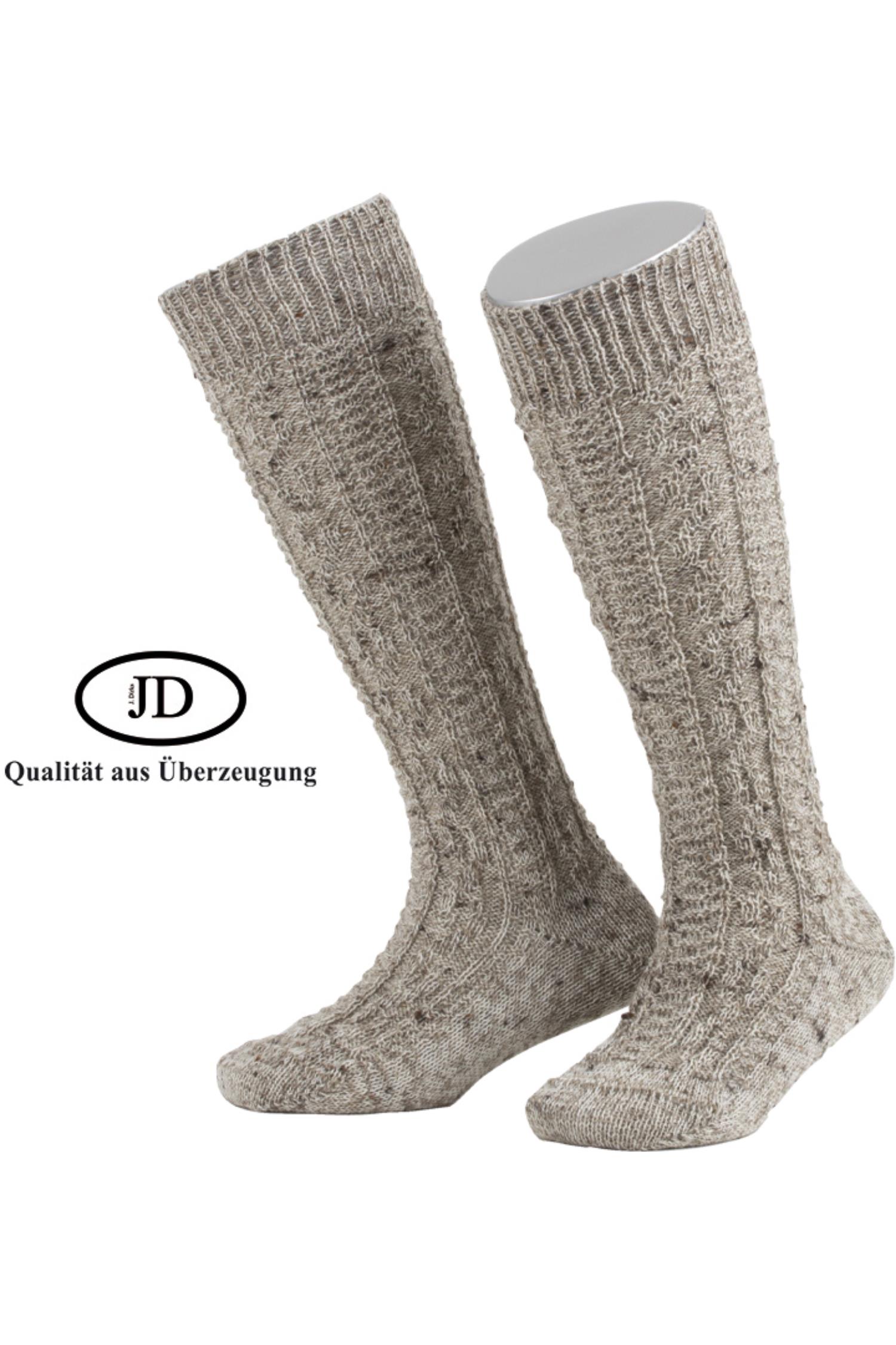 Lusana Trachtenkniestrumpf in Braun 