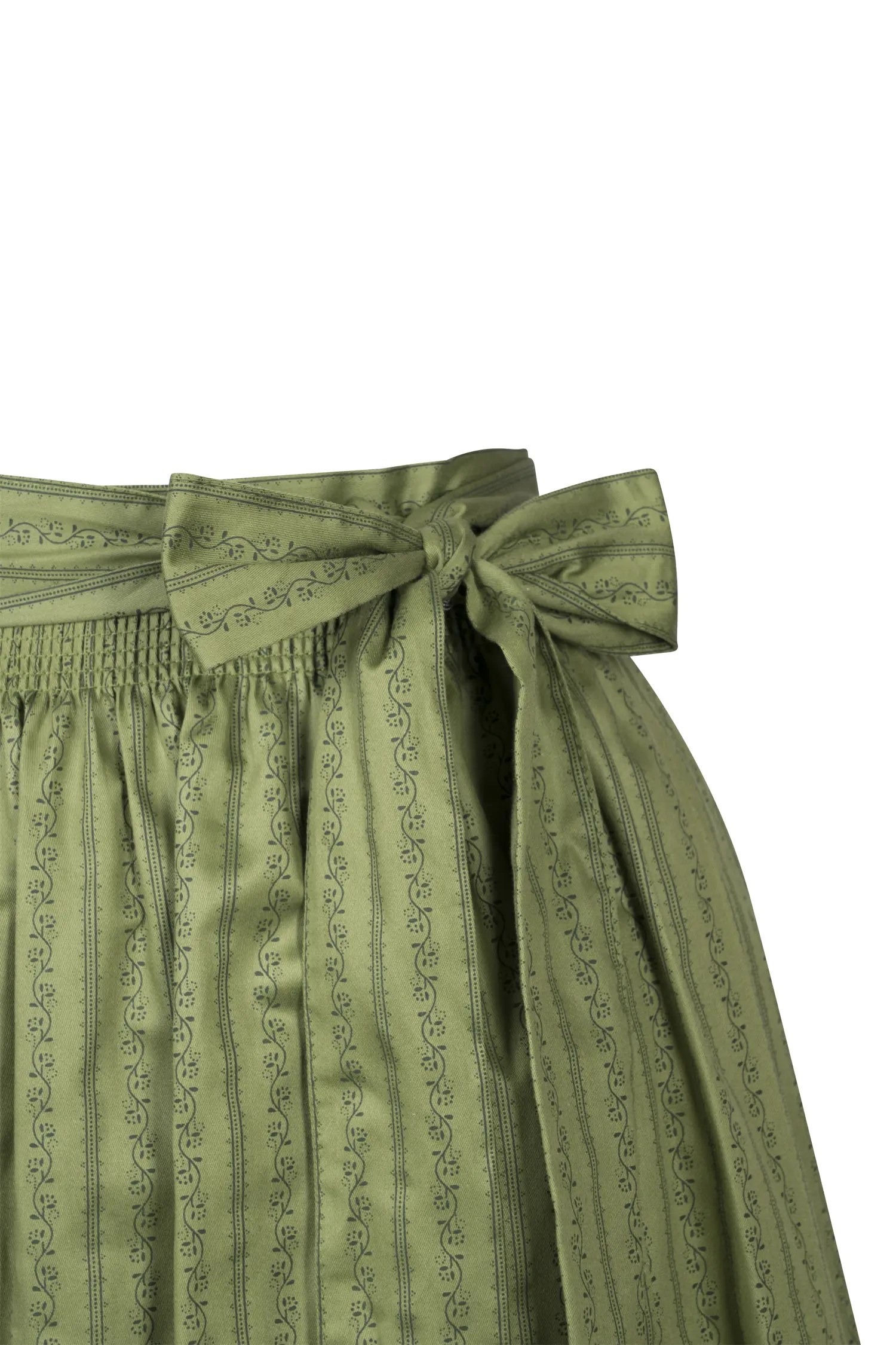 Dirndlschürze in grün 70 cm - Detail
