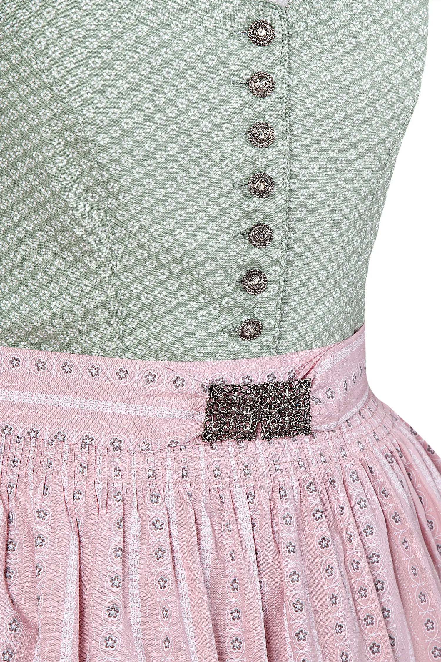 Junges Dirndl Selene im Retrostyle, hochgeschlossen - Detail Mieder