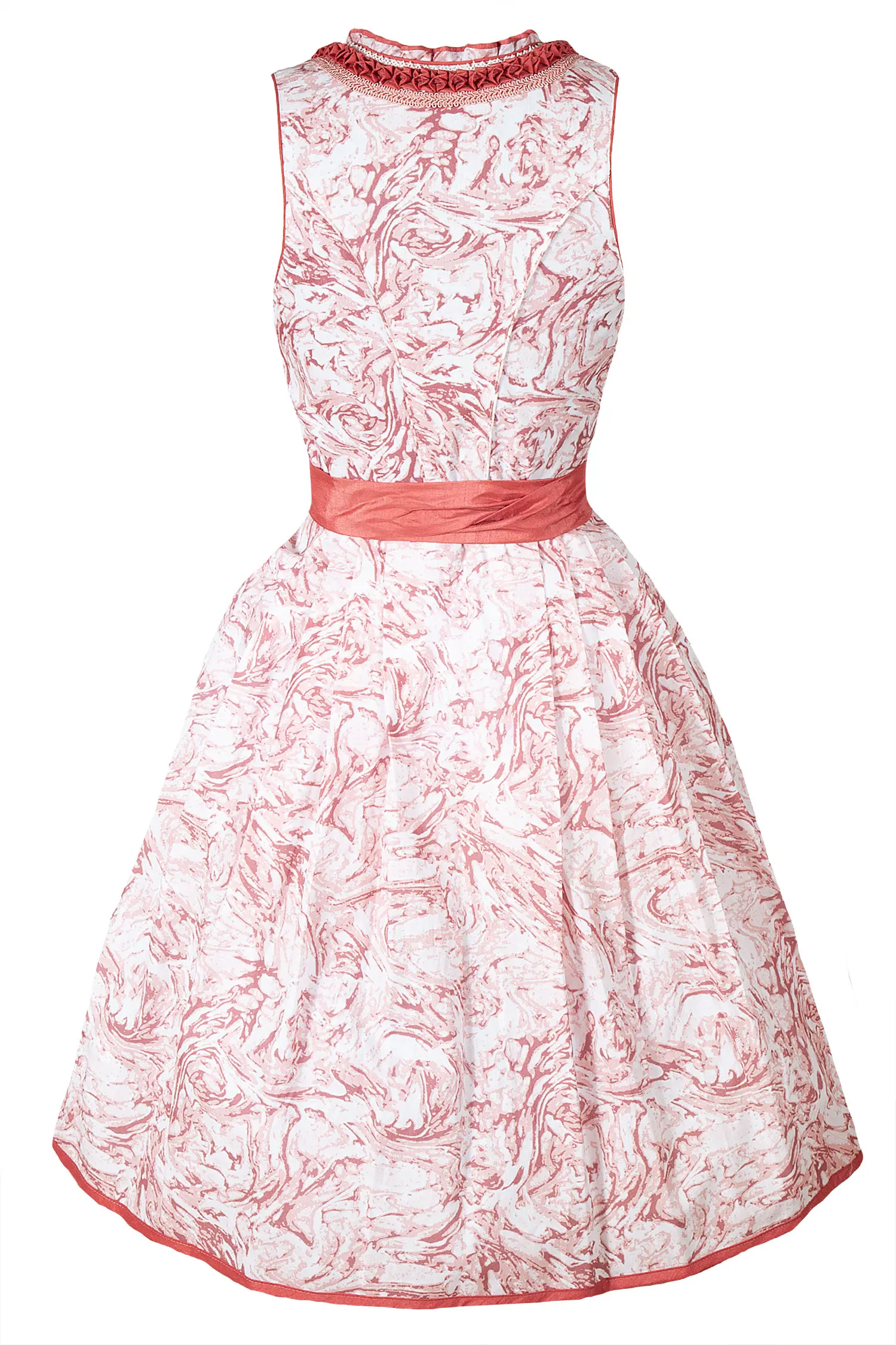 3066-1155-RT5-23-03e-5408d Auffälliges Dirndl von Gamsbock in rosa / rosewood - Rückansicht