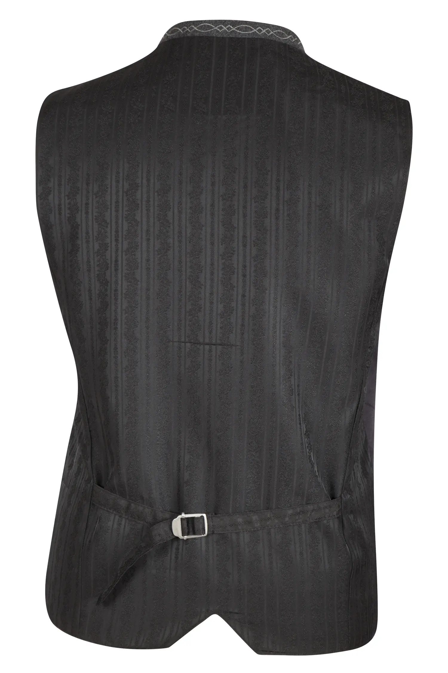 Trachtenweste Lorenzo in dunkelgrau - Rückansicht