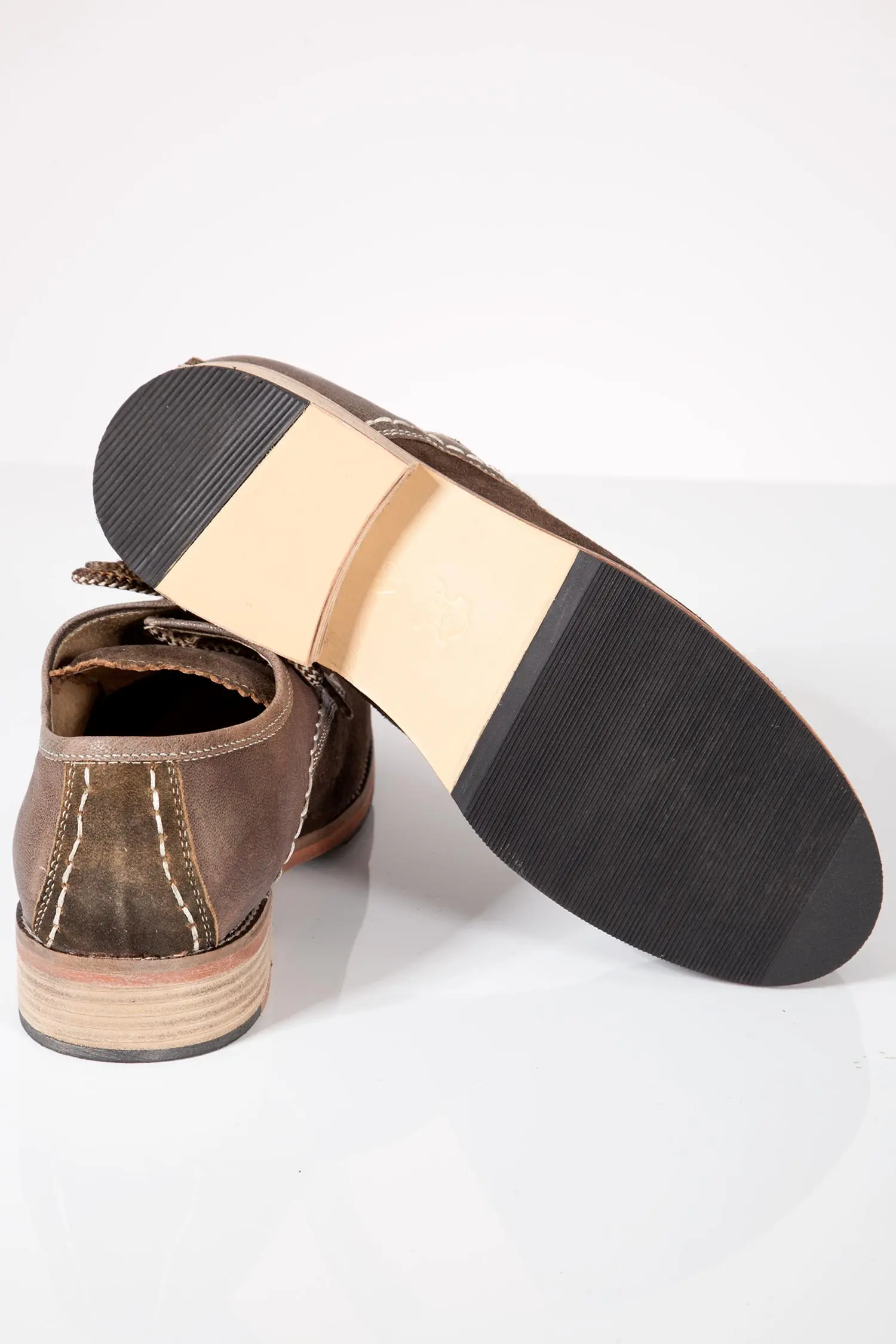 trachtenschuhe-braun-antik-1712-1021-ba3-18-10a-1133-c Herren Trachtenschuhe in braun antik Leder Sohle