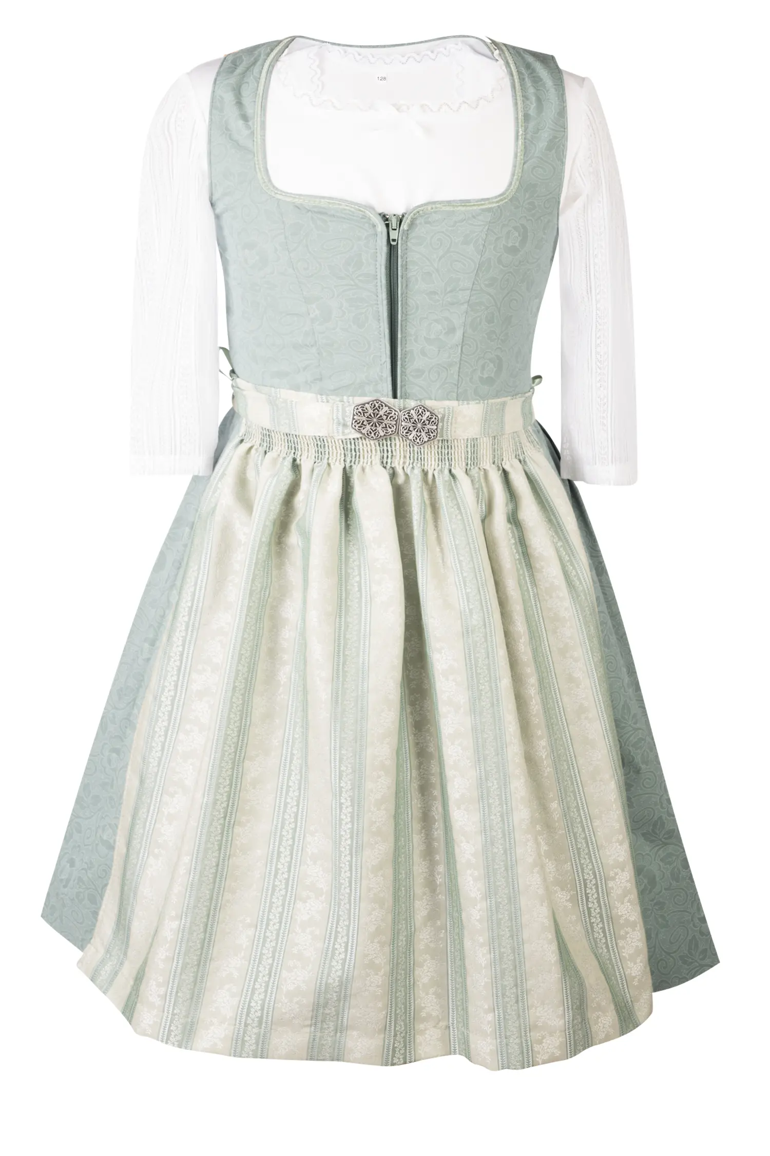 4753-1466-gn4-23-09-0402892YSdIzGw07gnzC 3 tlg. Kinderdirndl Rosalie mint mit Shirt und Schürze