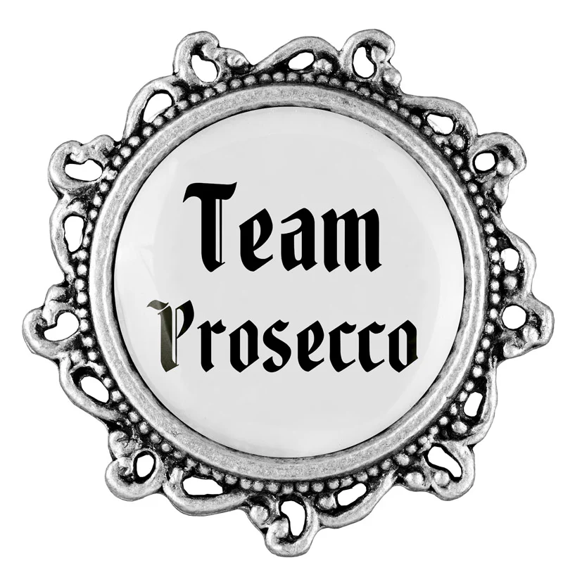 Anstecker "Team Prosecco" von Gaudiknopf