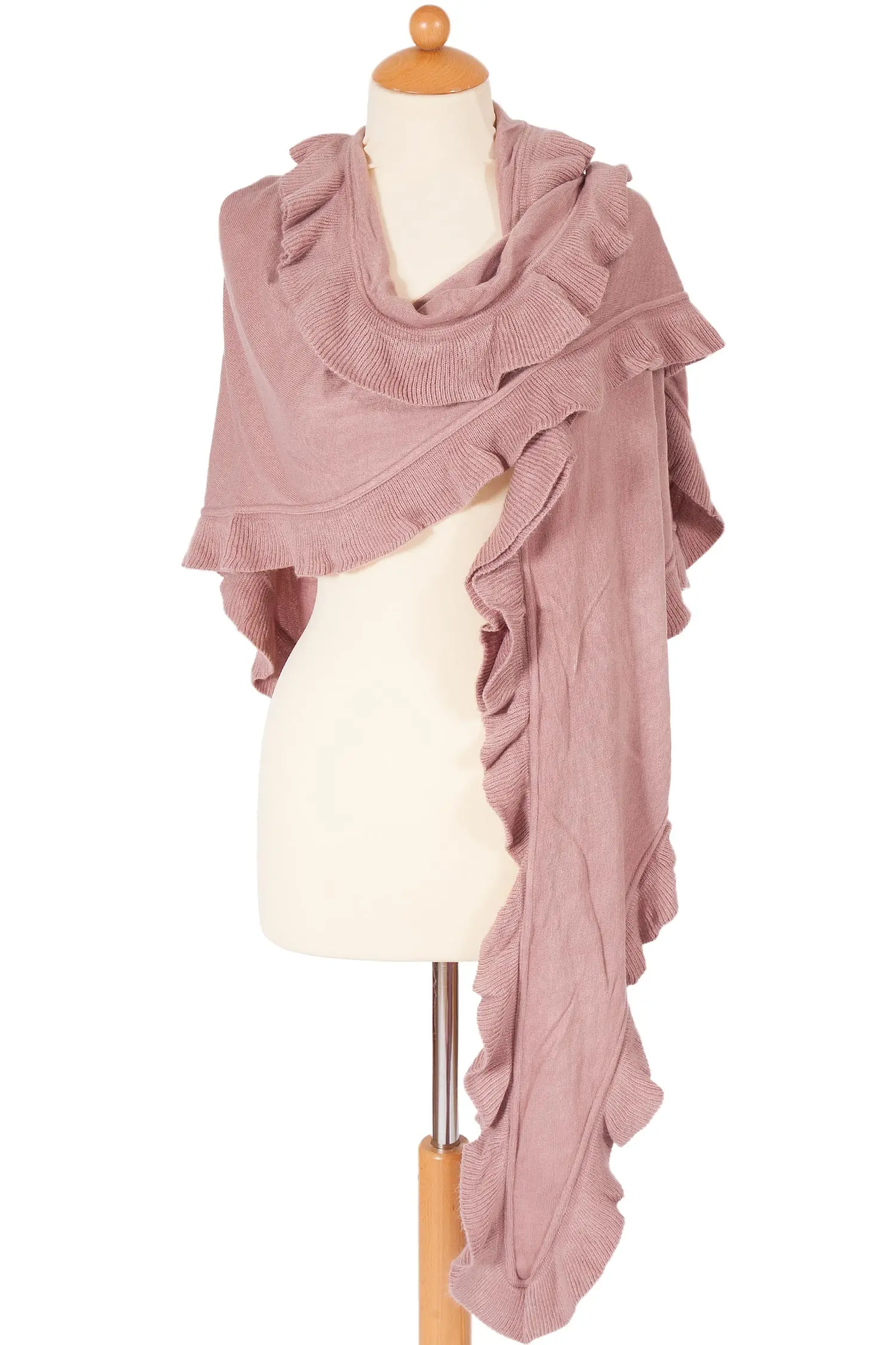 Poncho / Cape in altosa Feinstrick