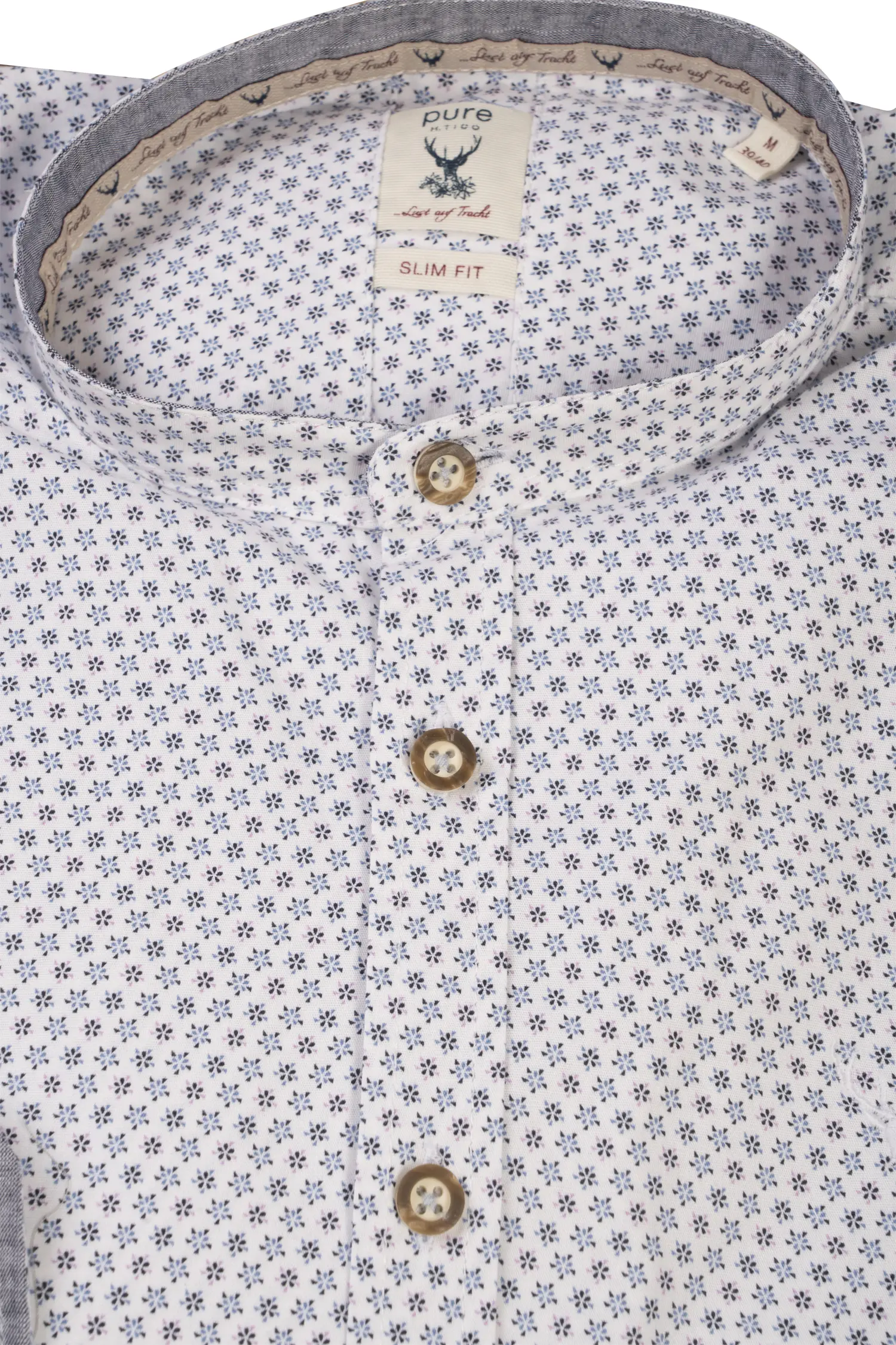 1509-0024-bl4-23-08-1801999 Trachtenhemd mit modischem Design - Detail Kragen