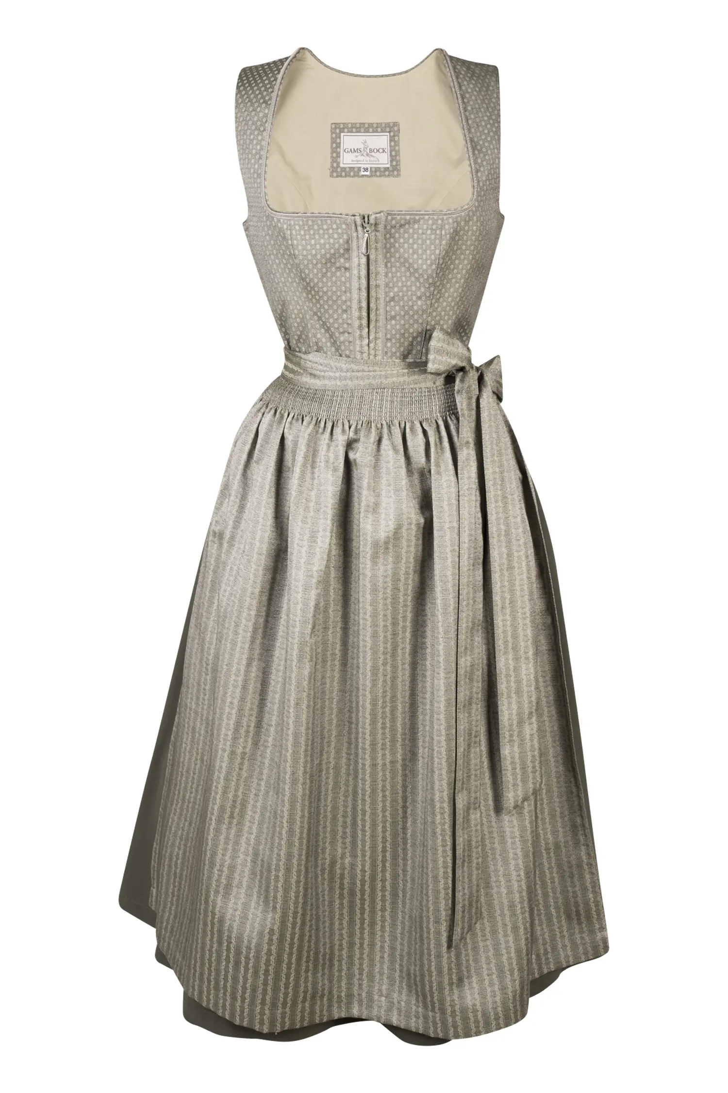 3043-0160-gn4-24-03-1504573 Gamsbock Dirndl in Grün