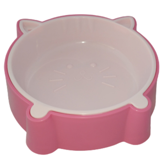 AnimAll пластикова миска у формі котика, для котів, S, 200 мл, рожева