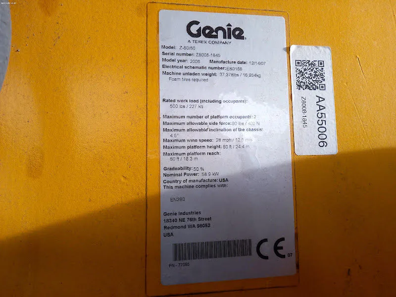 Genie Z-80/60 2008 - Nacelle articulée image 3 miniature