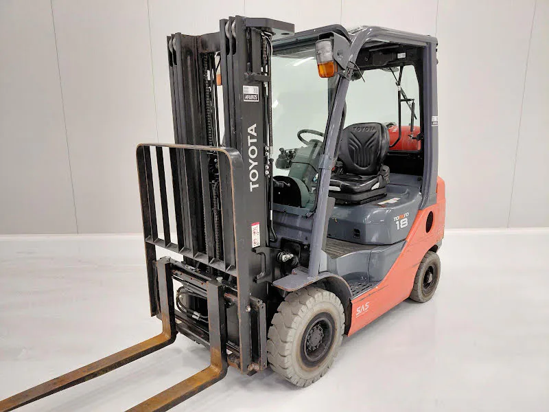 Toyota 02-8FGF18 2015 - LPG-heftruck afbeelding 2 miniatuur