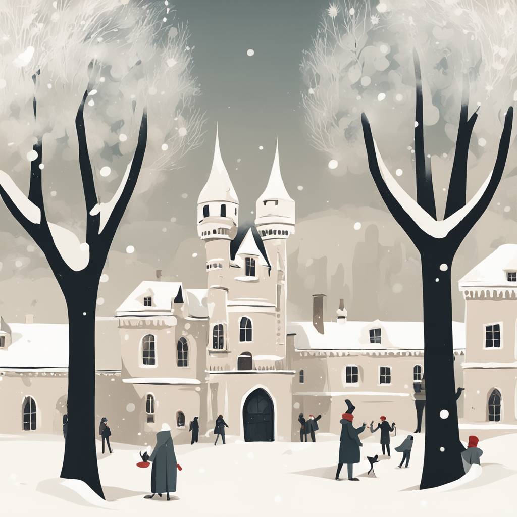 Winter Merriment in the Castle Courtyard in Rače