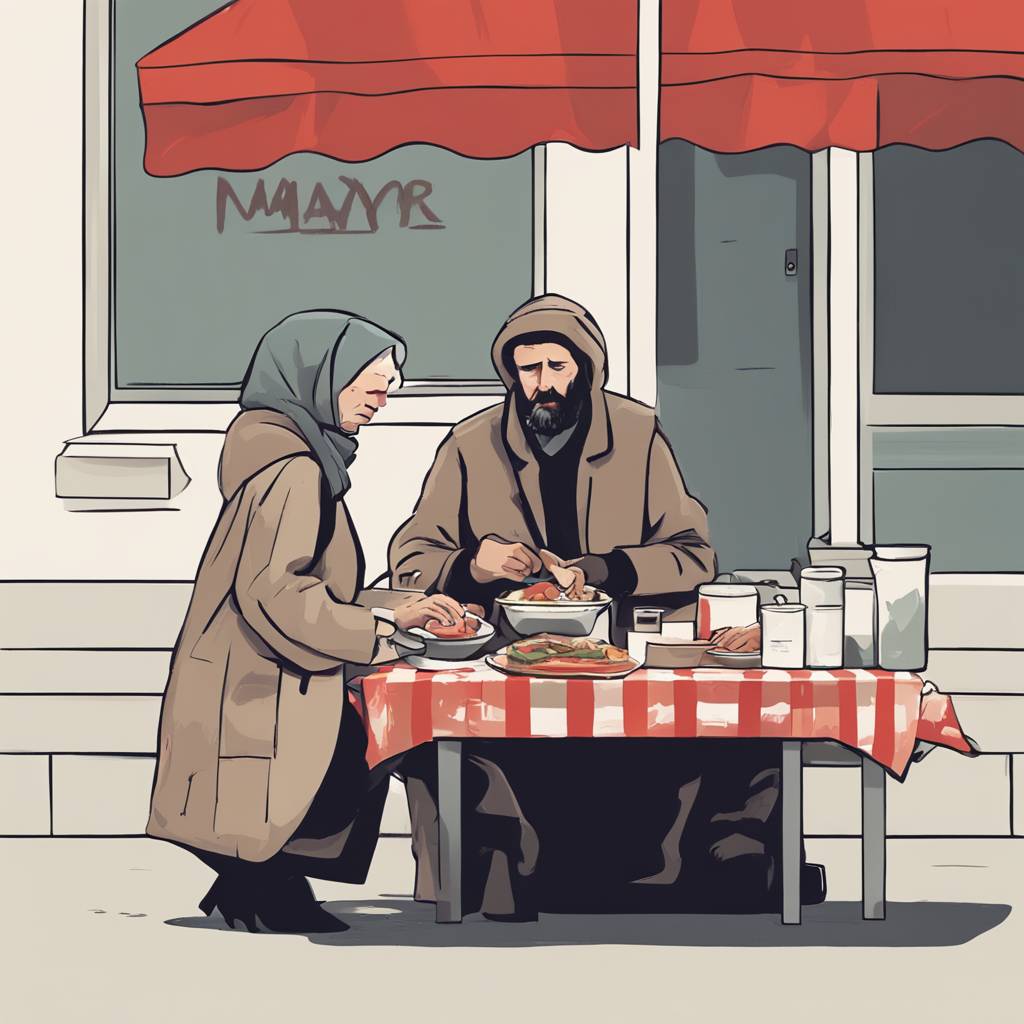 Градоначалникот на Скопје и сопругата на премиерот делат топли оброци на бездомници