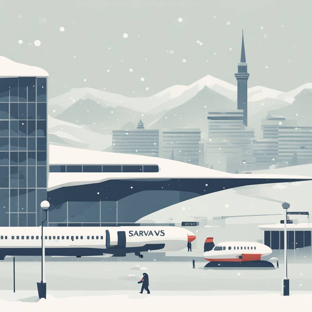 Snijeg stvara probleme na sarajevskom aerodromu i u gradu