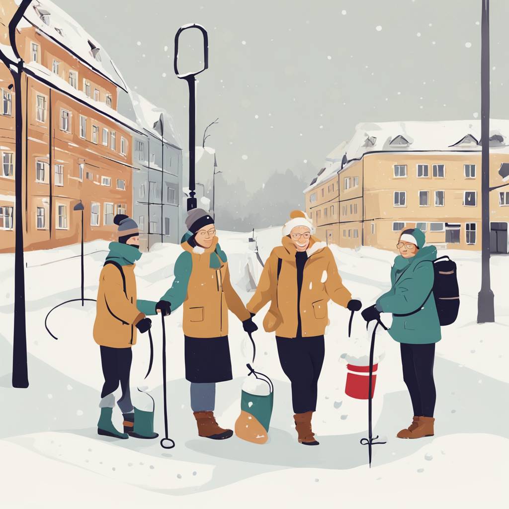 Maribor Students Show Their Big Hearts Again: Helping Elderly Citizens Clear Snow