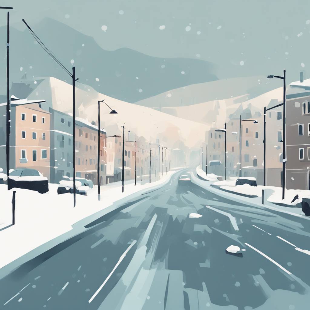 Cold Morning in Croatia: Snow, Ice, and Low Temperatures Disrupt Traffic