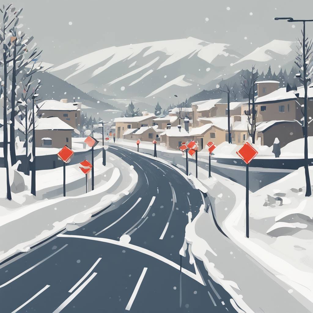 Caution for Drivers Due to Snow on the Podgorica-Budva and Podgorica-Bar Roads