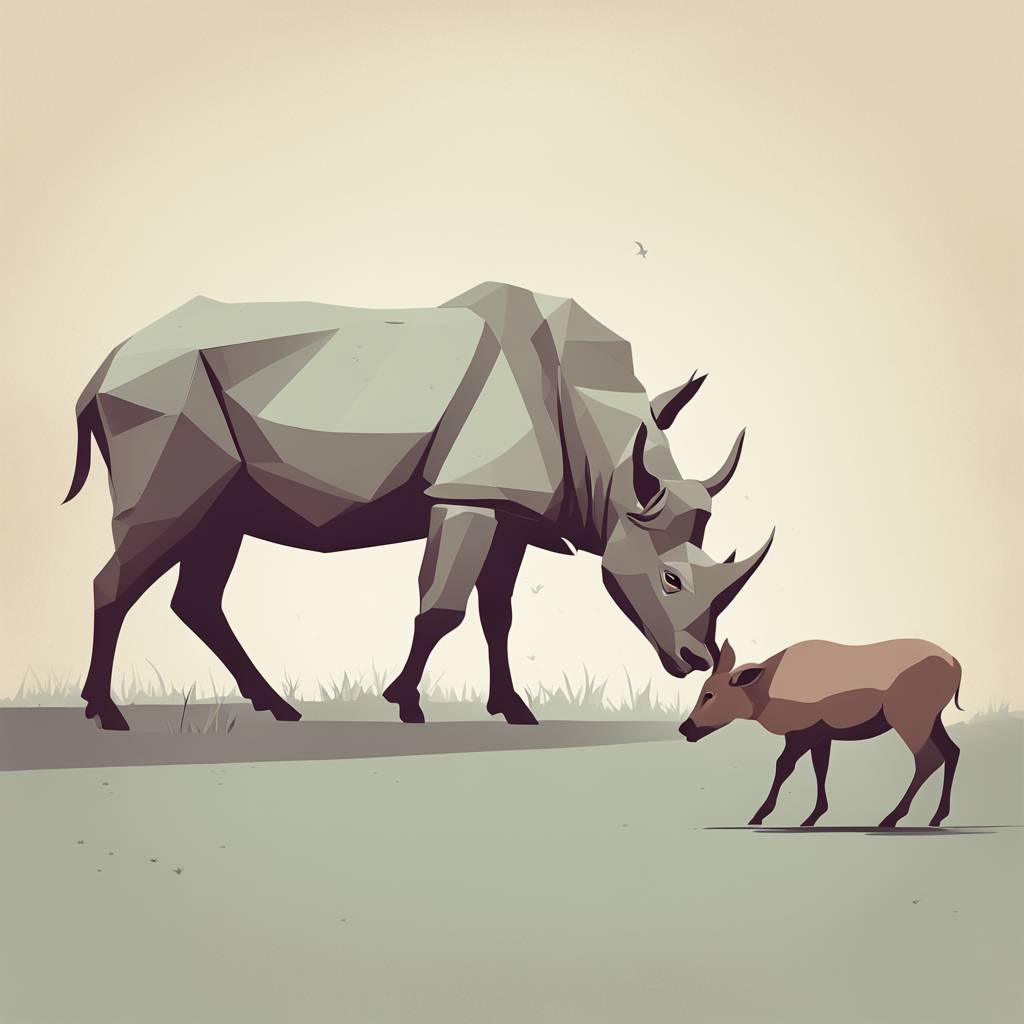 Unusual Encounter at the Zoo: Deer Confronts Rhinoceros