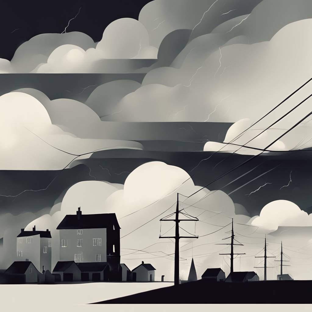 Northern France in the Dark After Storm "Goretti"