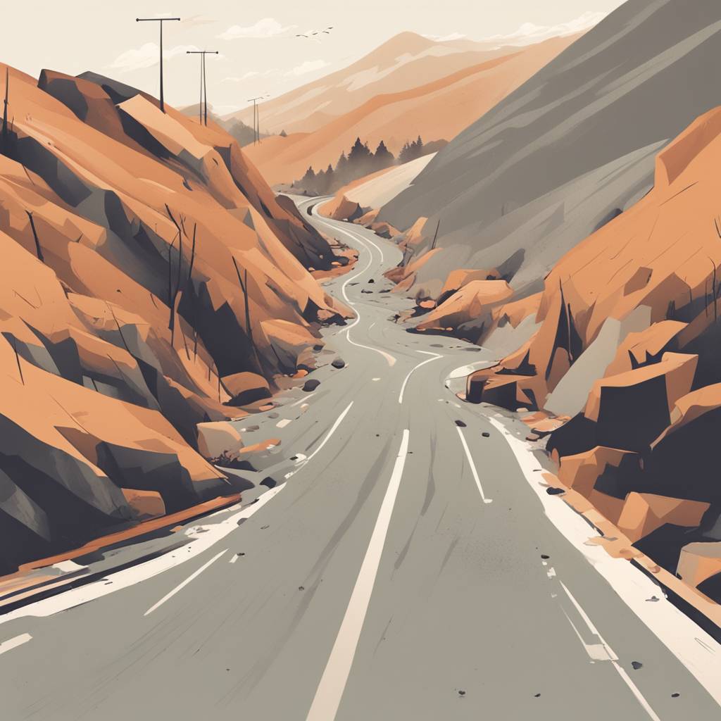 Saniran odron na cesti u Misicima