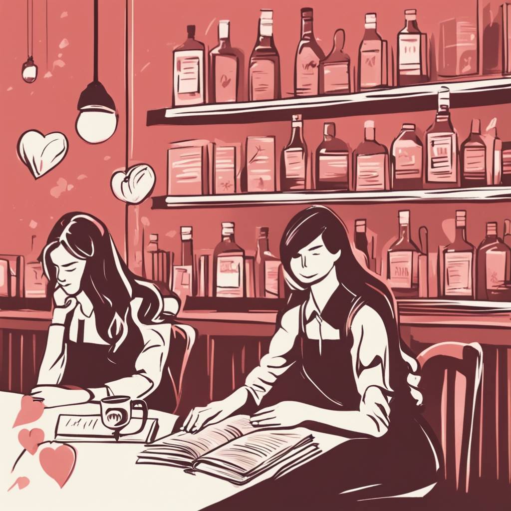 High School Students in Bar Celebrate Valentine's Day with Books and Knowledge