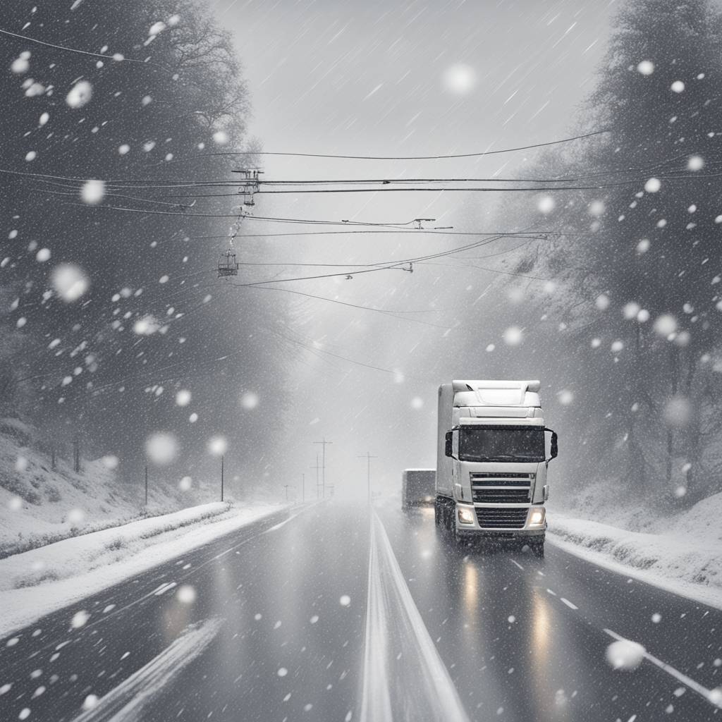 Traffic Suspension for Trucks on the Gostivar – Straža – Kičevo Road Due to Heavy Snowfall