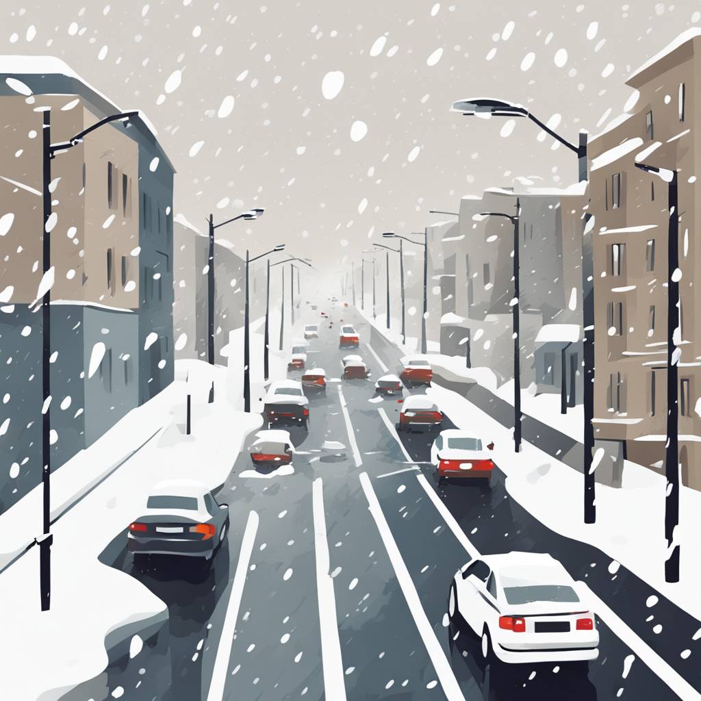 Snowfall Blocks Air and Road Traffic in Romania