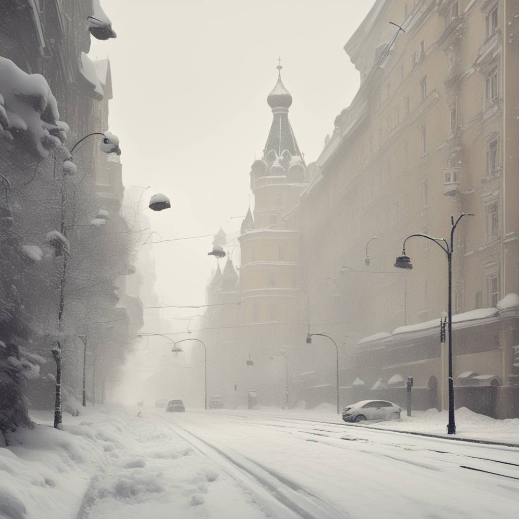 Severe Snowstorm Hits Moscow, Snow Height Record Broken