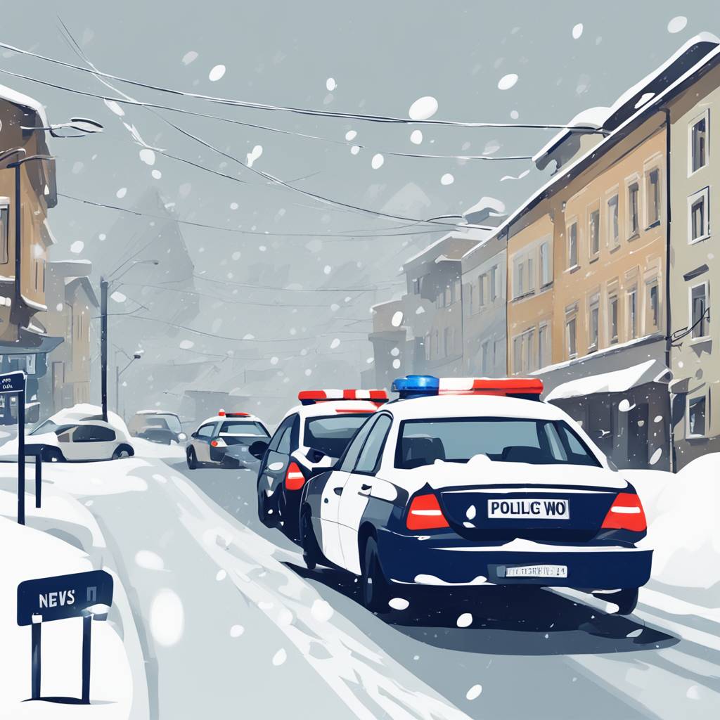 Police in Maribor Helping Drivers in Snow Chaos
