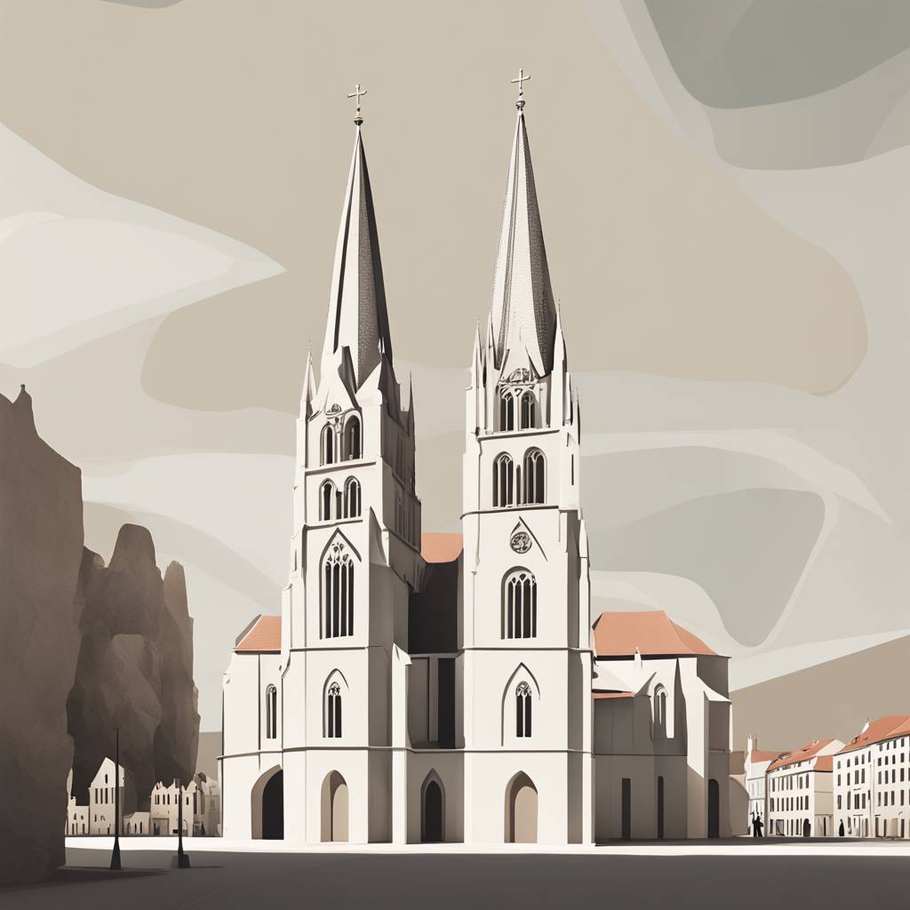 Model of Zagreb Cathedral Made of Brač Stone Exhibited in Pučišća