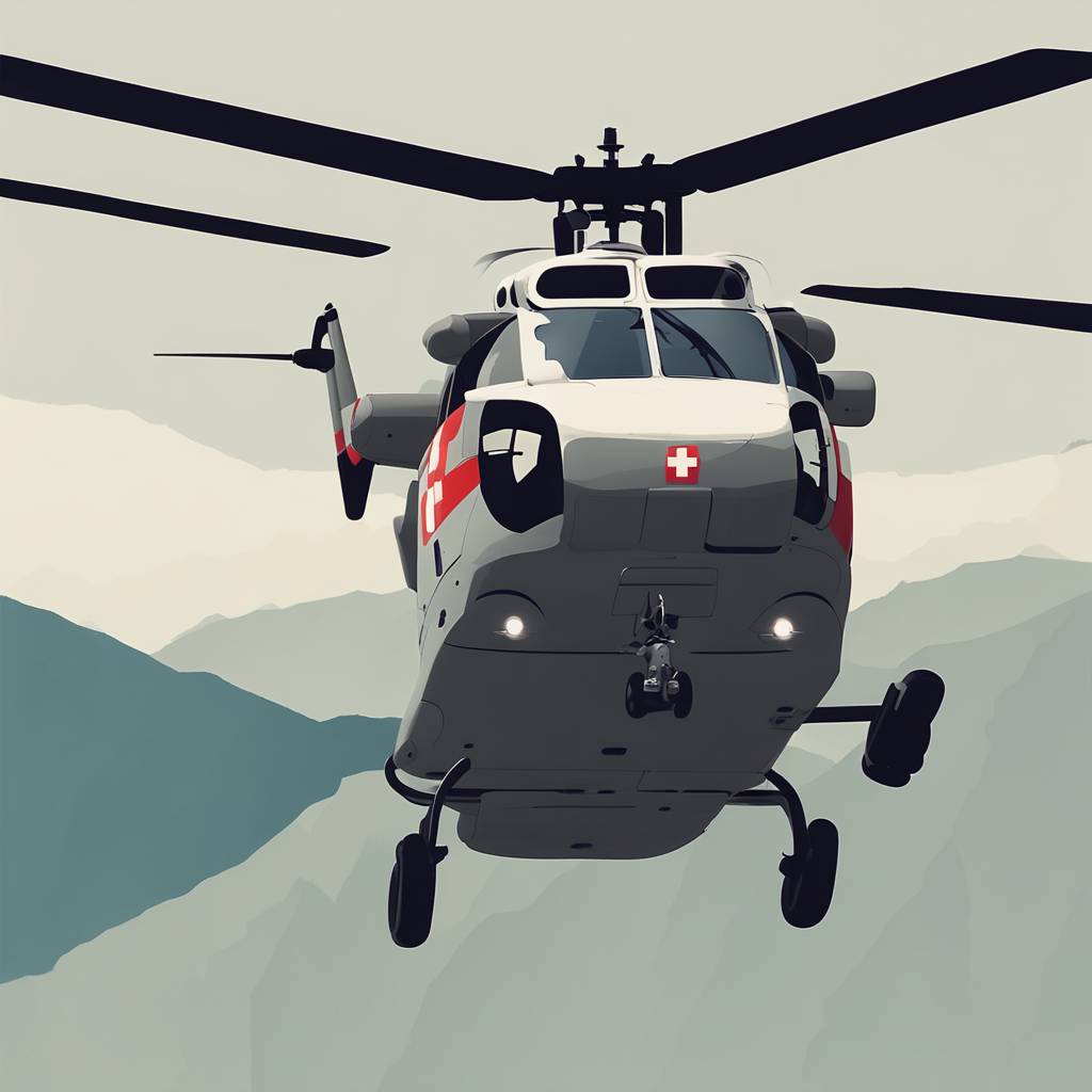 Emergency Medical Intervention on Snijeznica: Croatian Air Force Helicopter in Rescue Operation