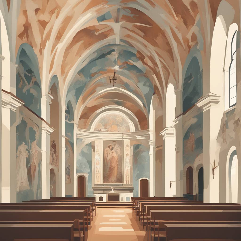 Restored Slovenian Frescoes in St. Urh Church near Trieste after being Covered by Fascists