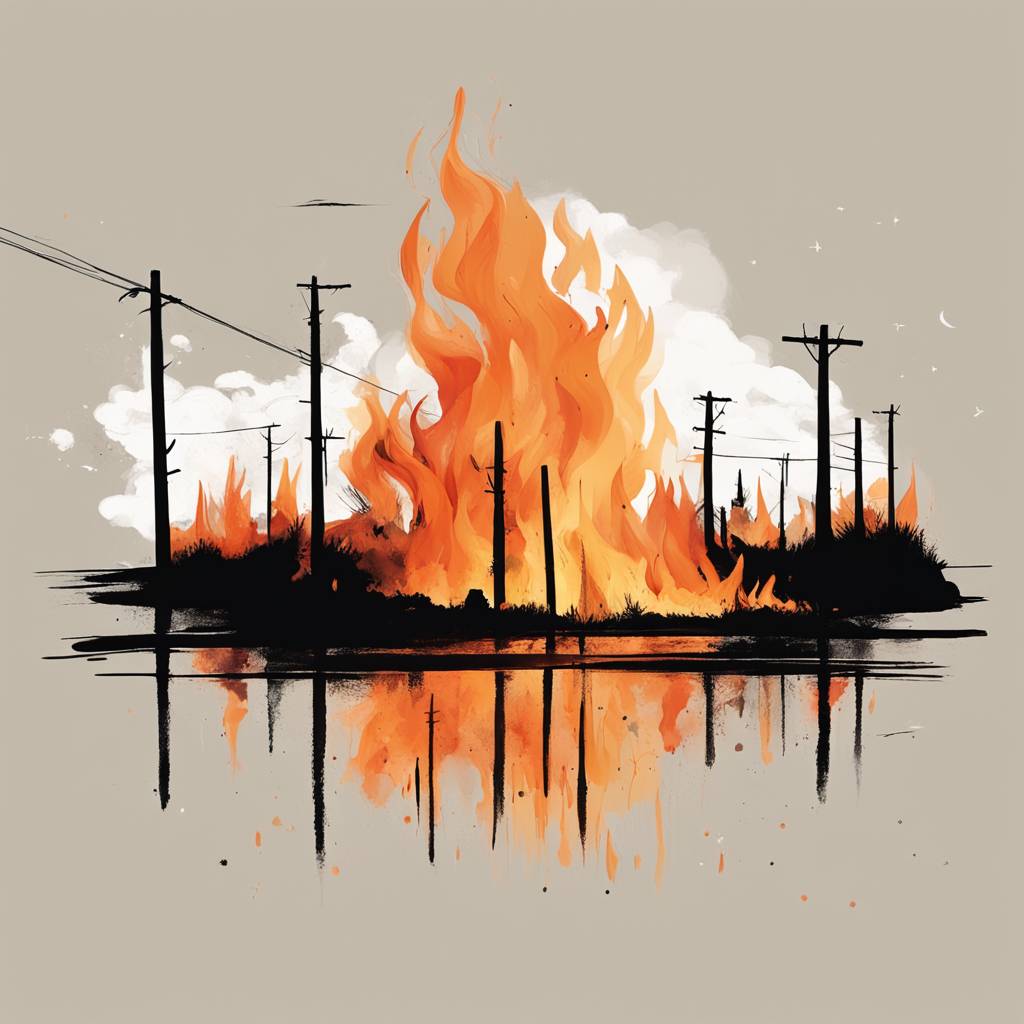 Brush Fire in the Area of the Gostivar Village of Debreše